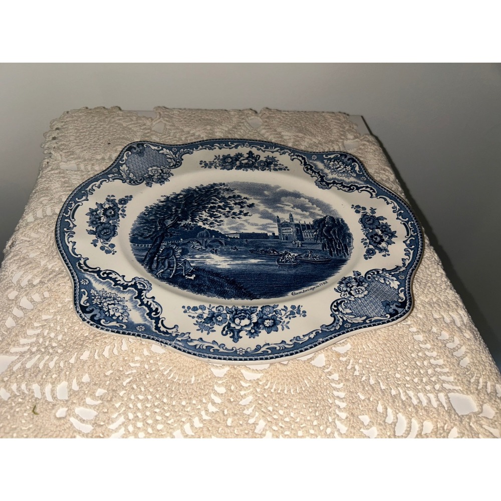 Johnson Bros Old Britain Castles Blue Cambridge 1792 Platter England
